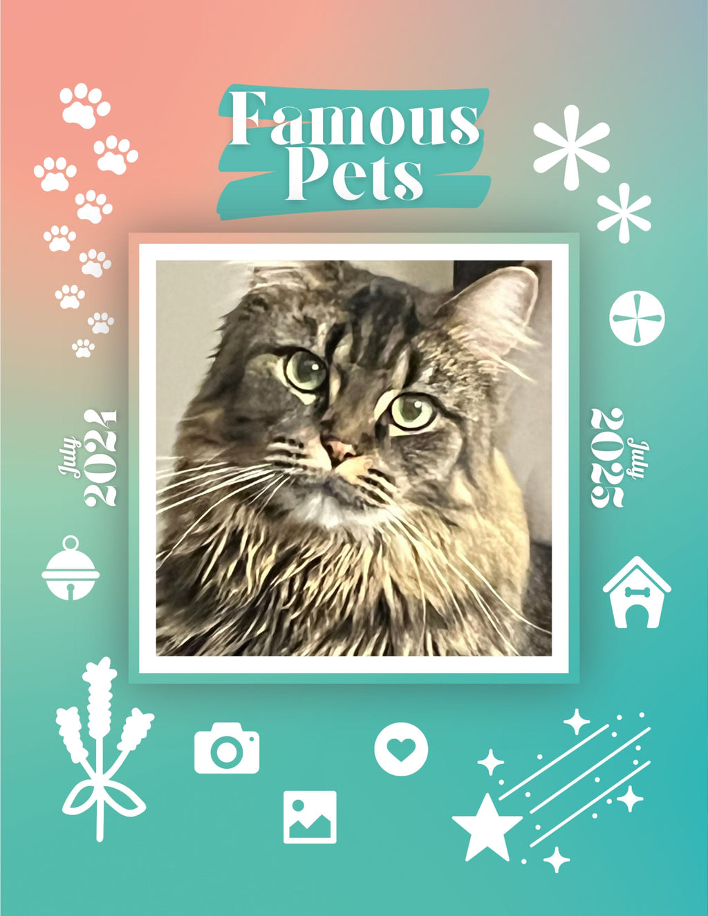 Famous Pets: July 2024-July 2025 Wall Calendar (Pre-Order)