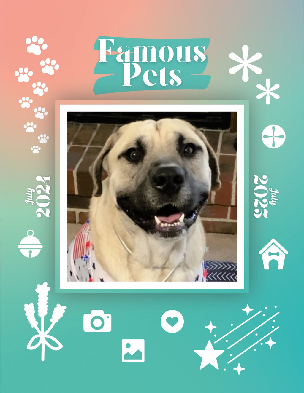 Famous Pets: July 2024-July 2025 Wall Calendar (Pre-Order)