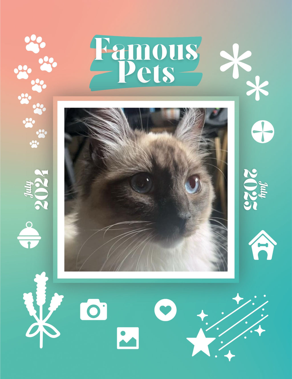 Famous Pets: July 2024-July 2025 Wall Calendar (Pre-Order)