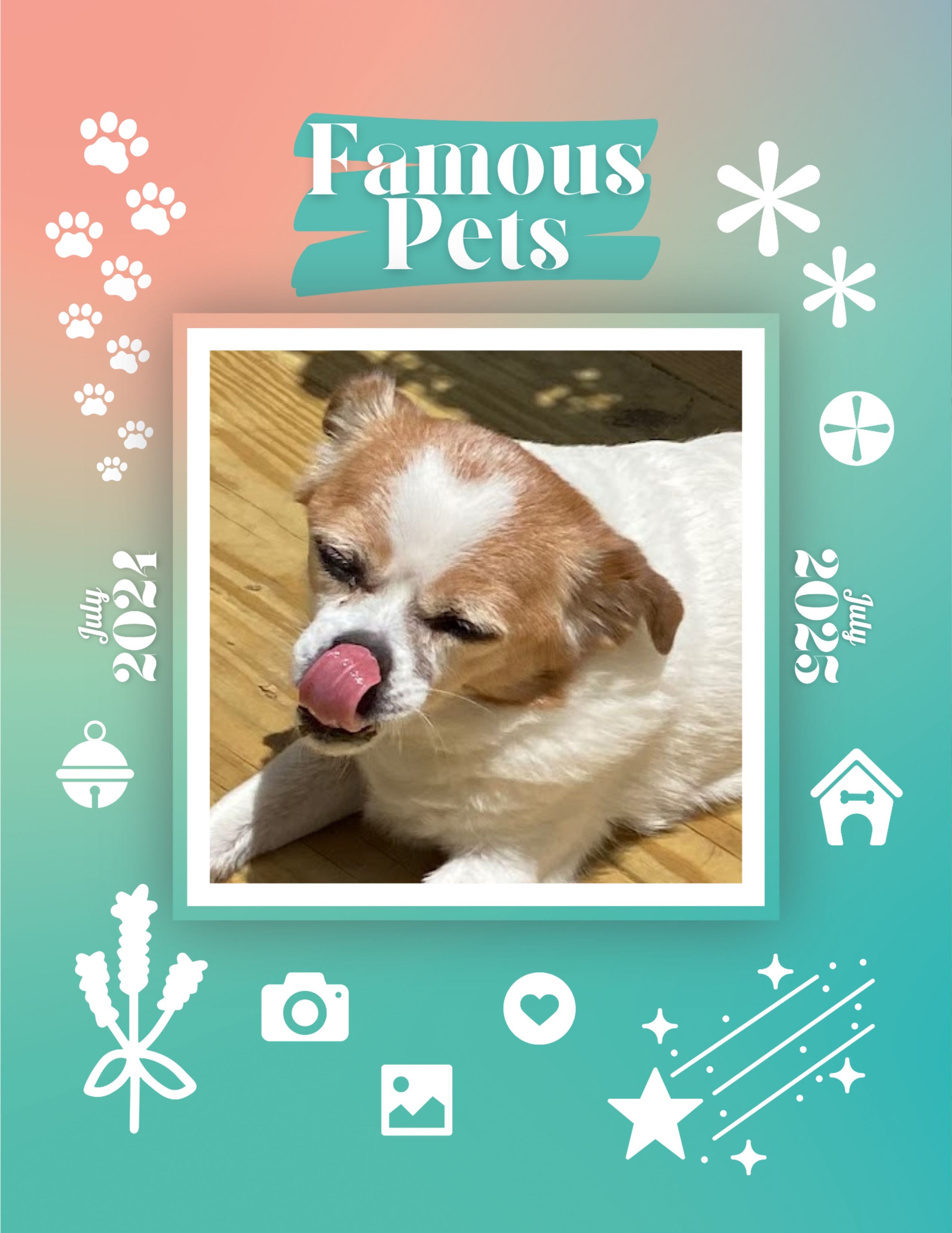 Famous Pets: July 2024-July 2025 Wall Calendar (Pre-Order)