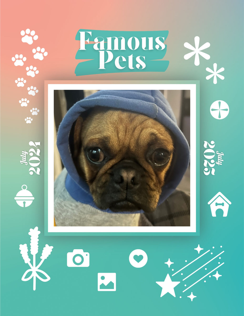 Famous Pets: July 2024-July 2025 Wall Calendar (Pre-Order)