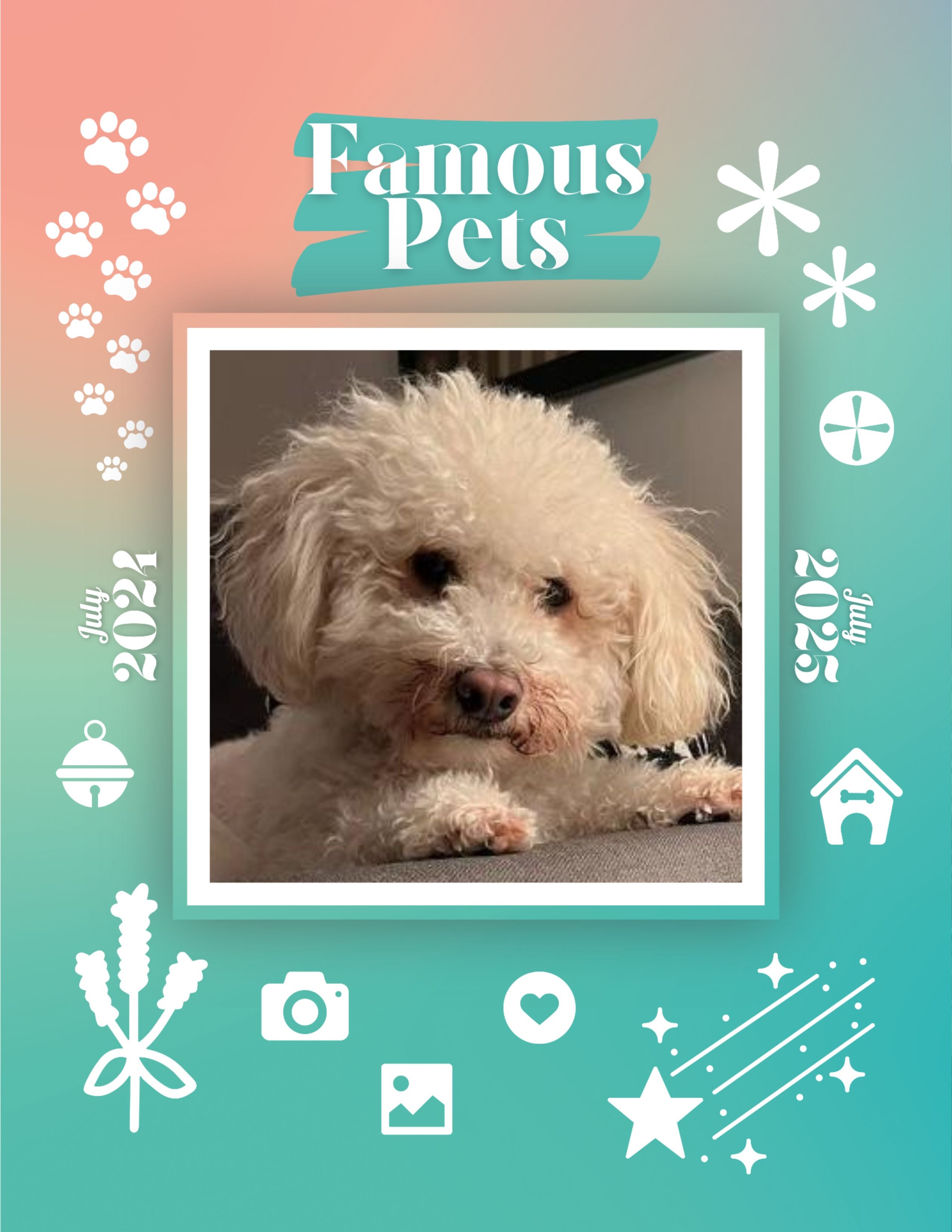Famous Pets: July 2024-July 2025 Wall Calendar (Pre-Order)