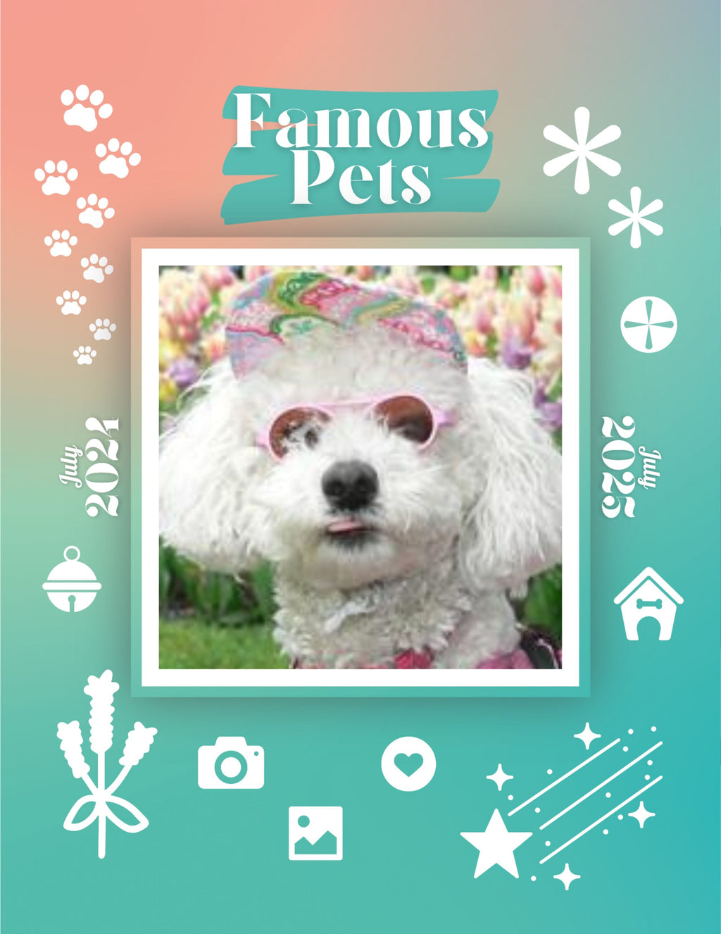 Famous Pets: July 2024-July 2025 Wall Calendar (Pre-Order)