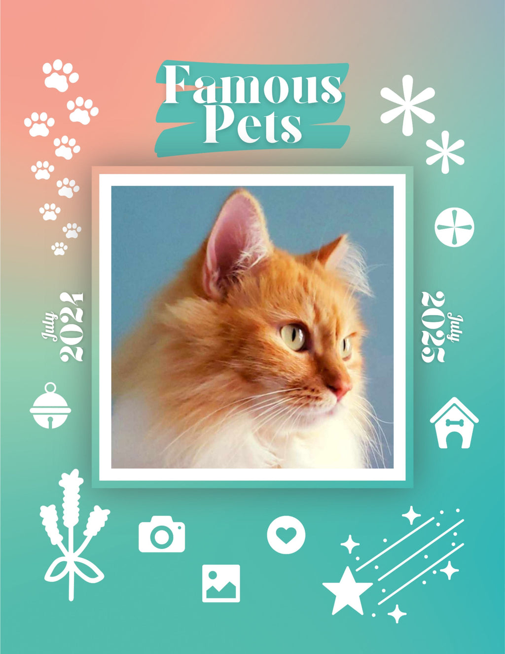 Famous Pets: July 2024-July 2025 Wall Calendar (Pre-Order)