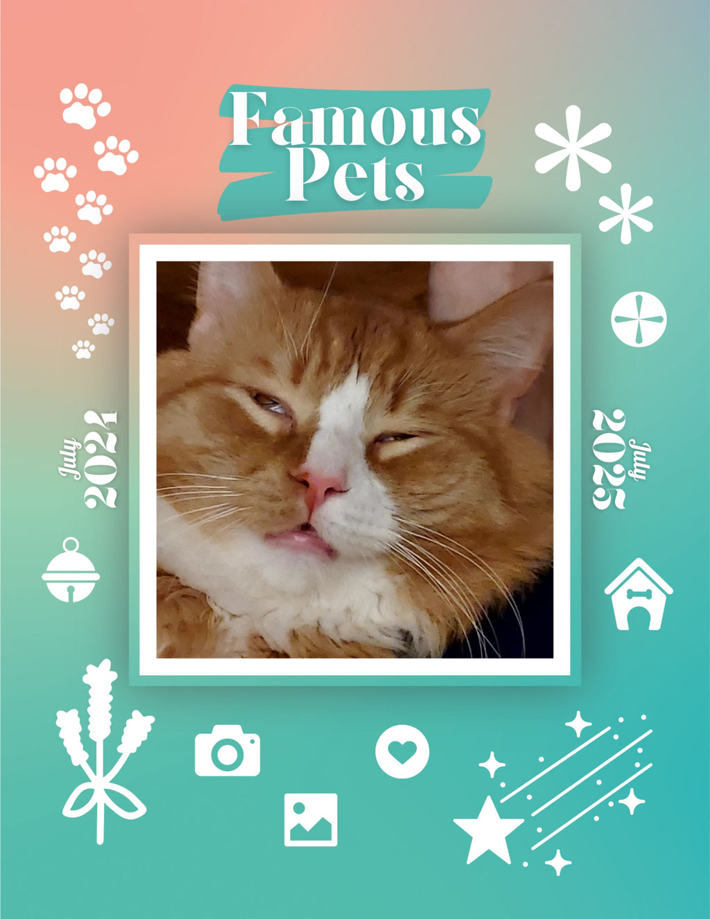 Famous Pets: July 2024-July 2025 Wall Calendar (Pre-Order)