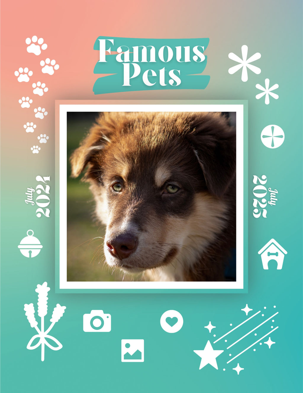 Famous Pets: July 2024-July 2025 Wall Calendar (Pre-Order)