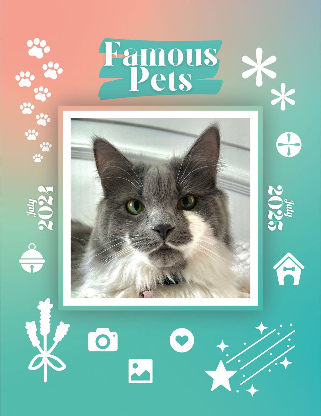 Famous Pets: July 2024-July 2025 Wall Calendar (Pre-Order)