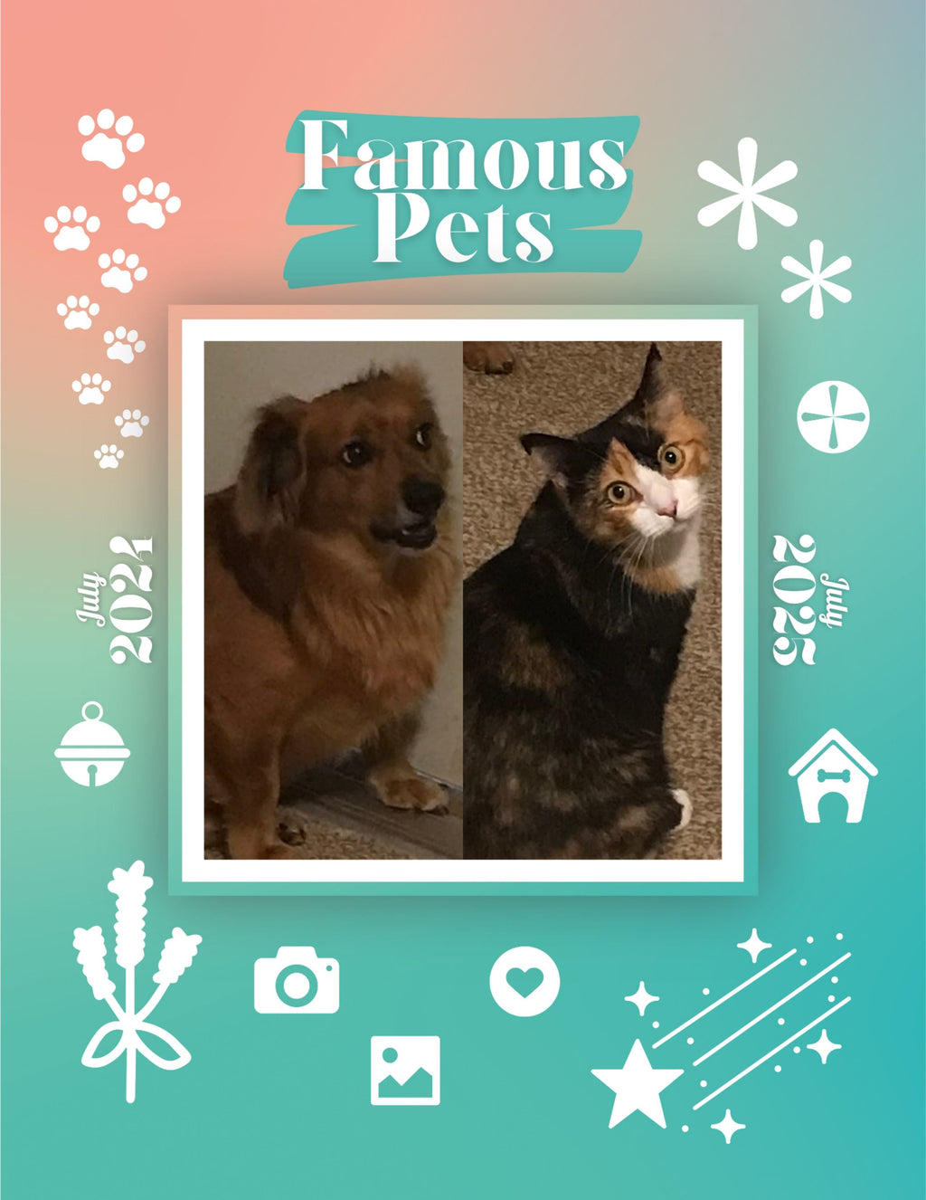 Famous Pets: July 2024-July 2025 Wall Calendar (Pre-Order)