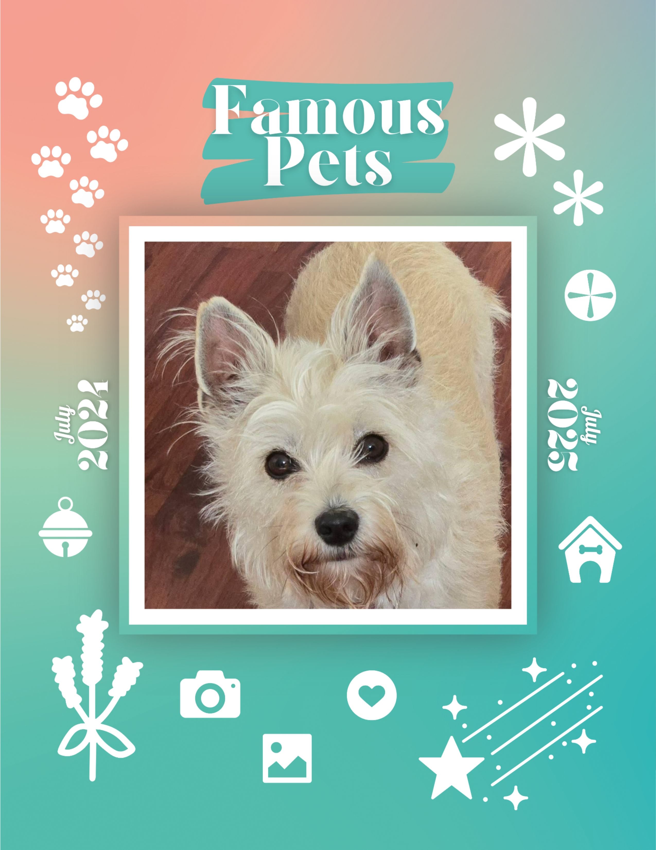 Famous Pets: July 2024-July 2025 Wall Calendar (Pre-Order)