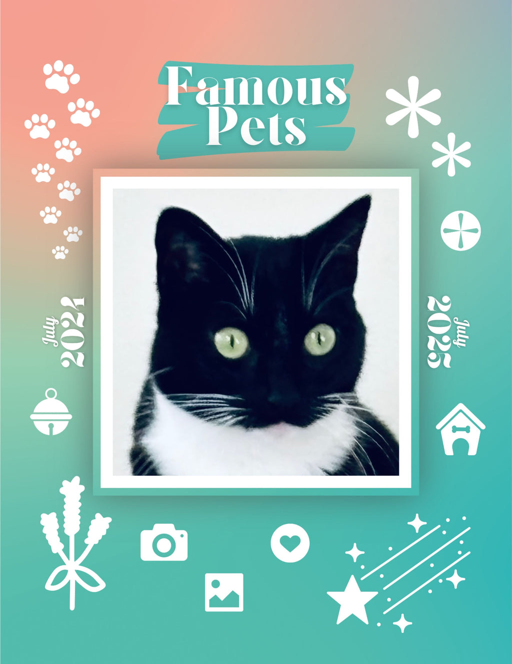 Famous Pets: July 2024-July 2025 Wall Calendar (Pre-Order)