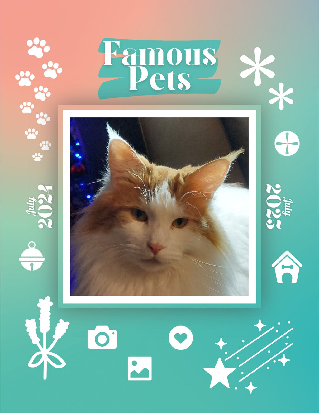 Famous Pets: July 2024-July 2025 Wall Calendar (Pre-Order)