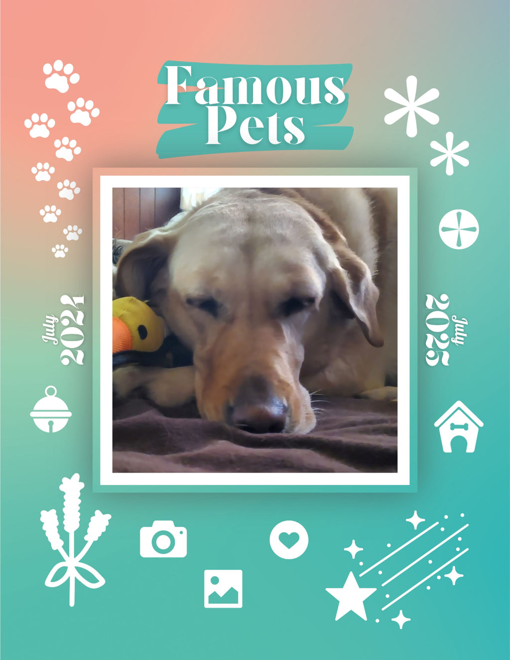Famous Pets: July 2024-July 2025 Wall Calendar (Pre-Order)