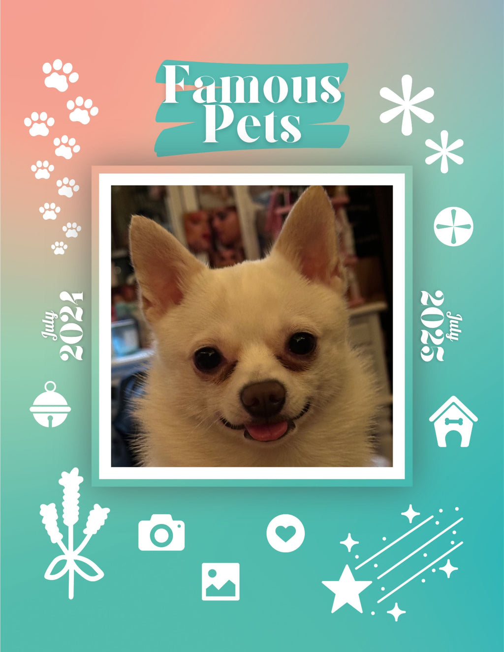 Famous Pets: July 2024-July 2025 Wall Calendar (Pre-Order)