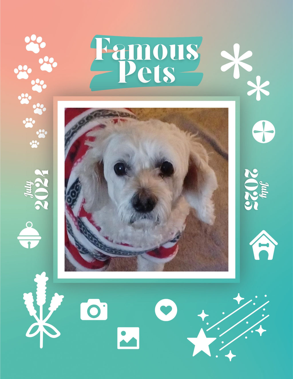 Famous Pets: July 2024-July 2025 Wall Calendar (Pre-Order)