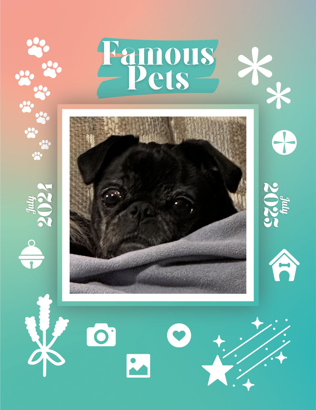 Famous Pets: July 2024-July 2025 Wall Calendar (Pre-Order)