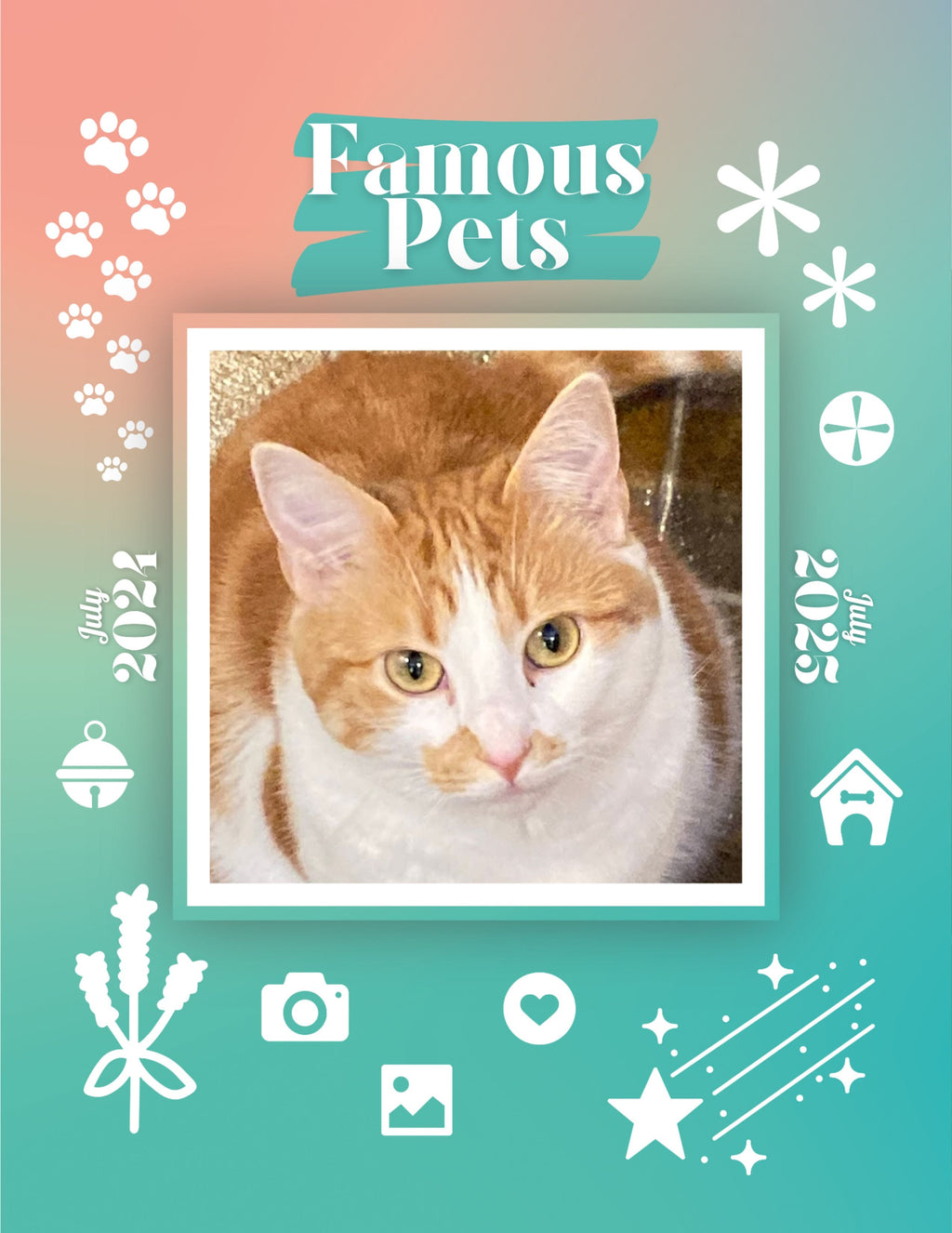 Famous Pets: July 2024-July 2025 Wall Calendar (Pre-Order)