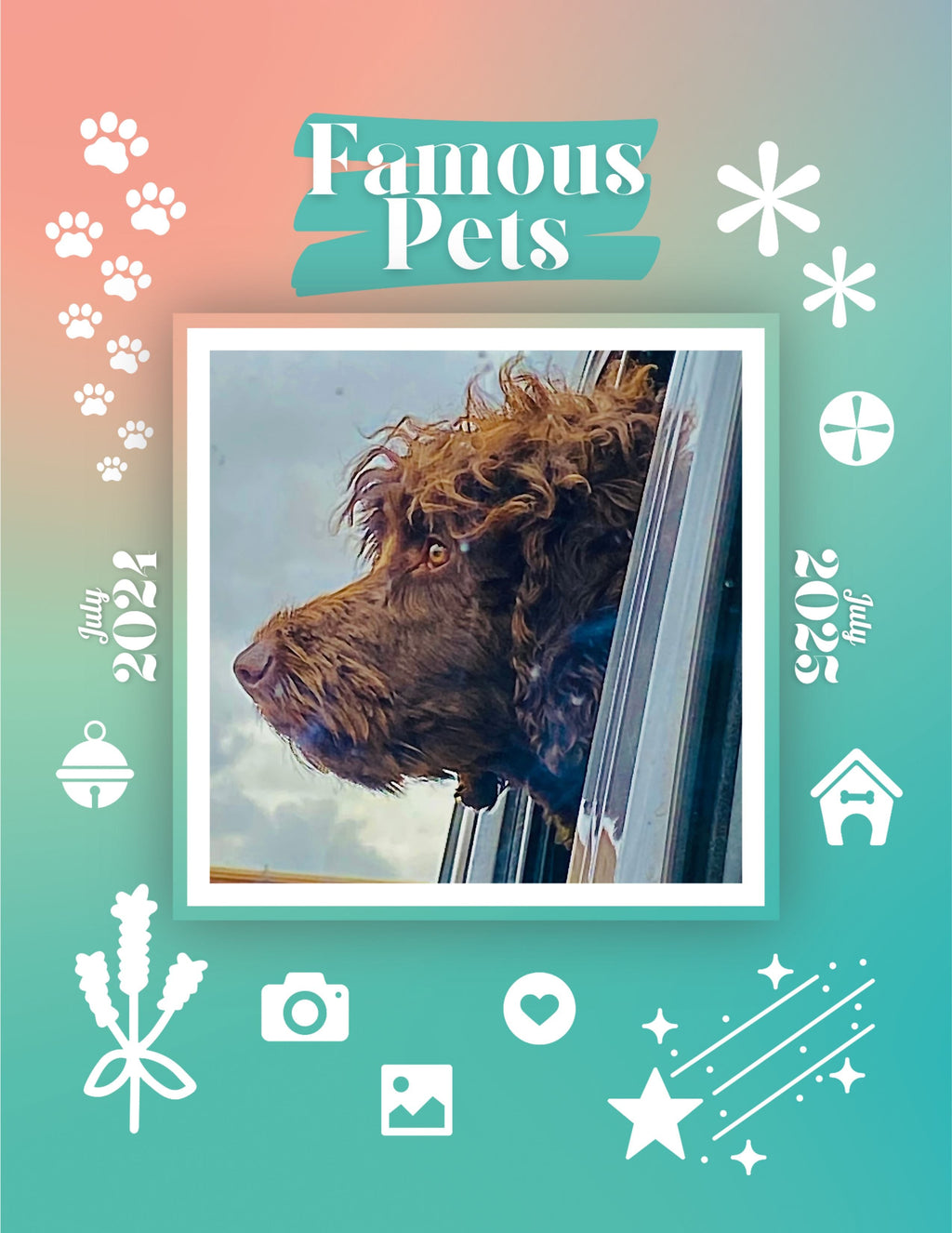 Famous Pets: July 2024-July 2025 Wall Calendar (Pre-Order)