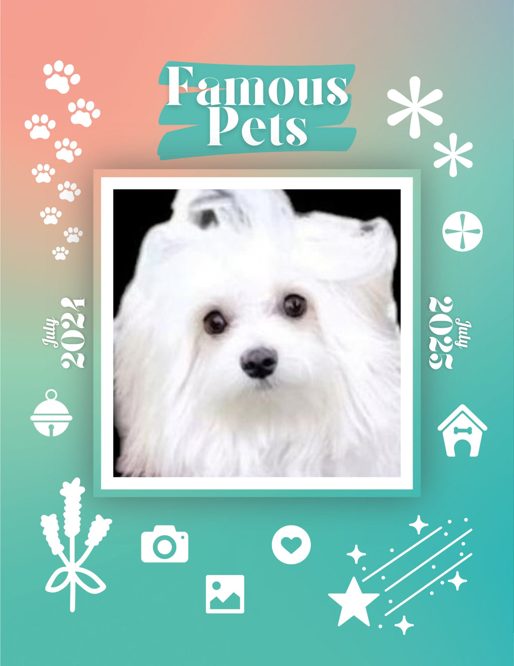 Famous Pets: July 2024-July 2025 Wall Calendar (Pre-Order)