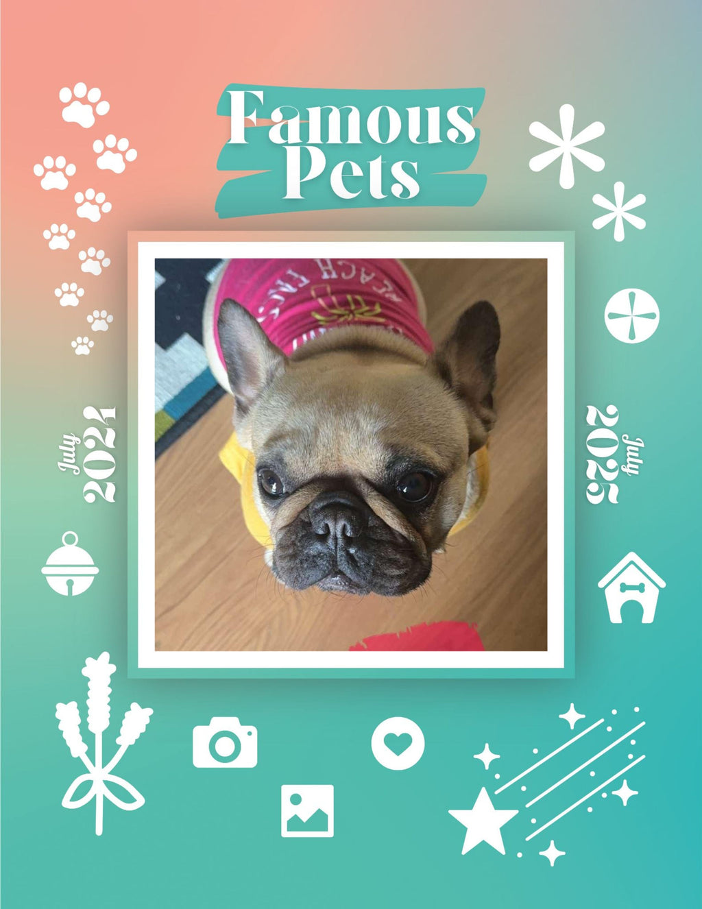 Famous Pets: July 2024-July 2025 Wall Calendar (Pre-Order)