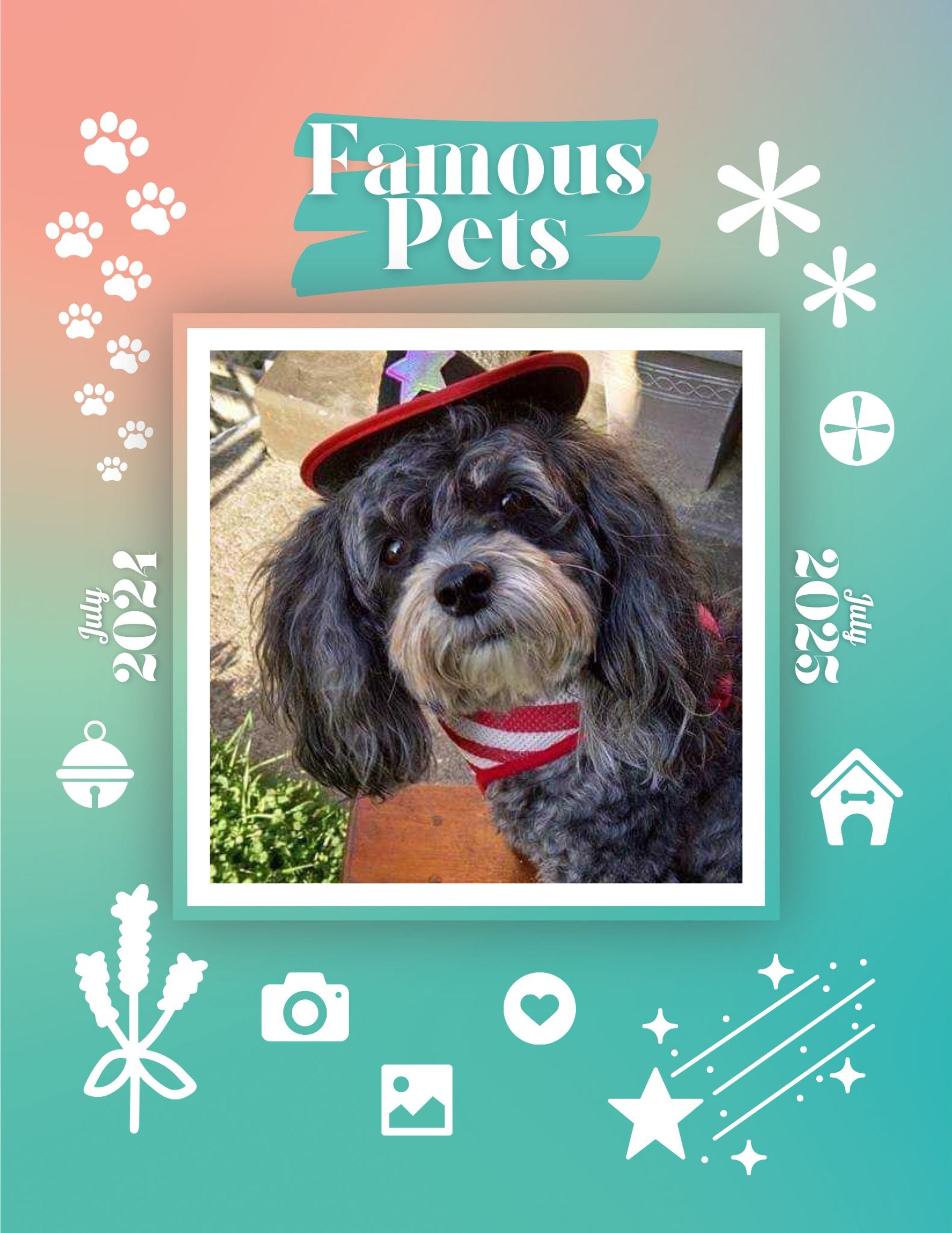 Famous Pets: July 2024-July 2025 Wall Calendar (Pre-Order)