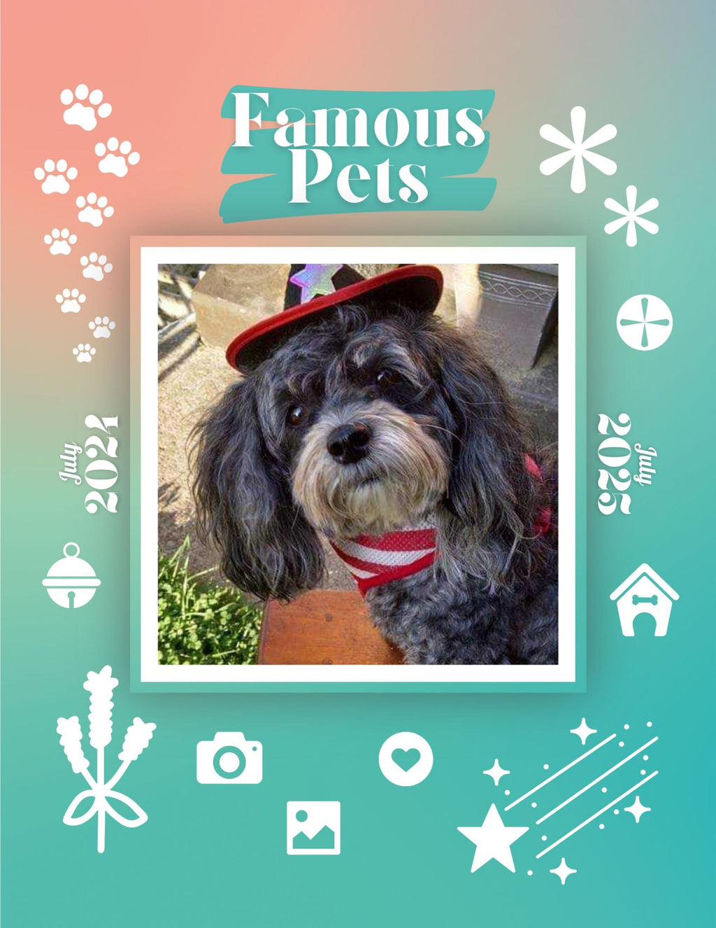 Famous Pets: July 2024-July 2025 Wall Calendar (Pre-Order)