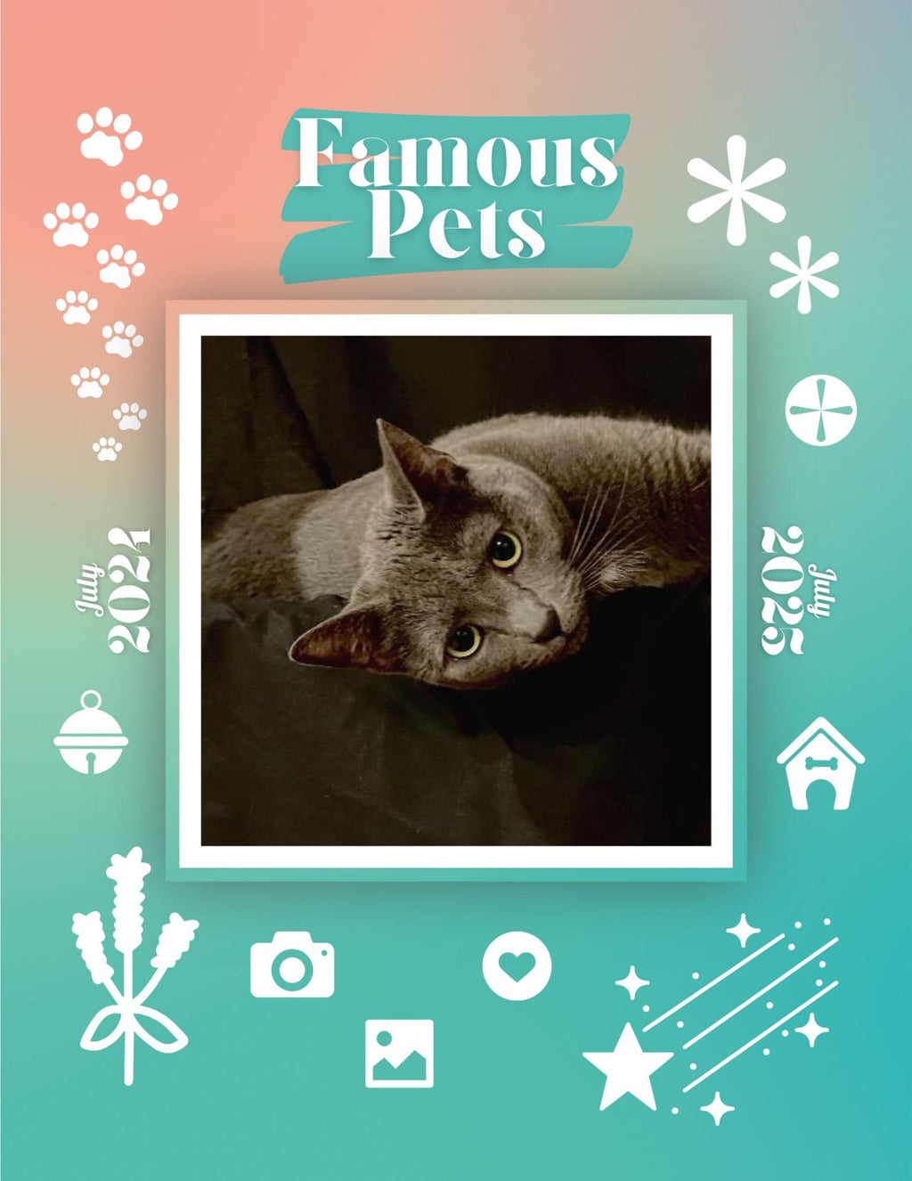 Famous Pets: July 2024-July 2025 Wall Calendar (Pre-Order)