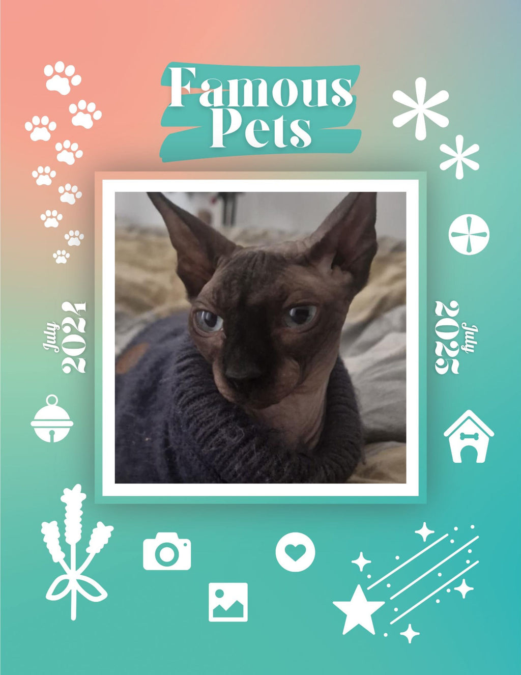Famous Pets: July 2024-July 2025 Wall Calendar (Pre-Order)