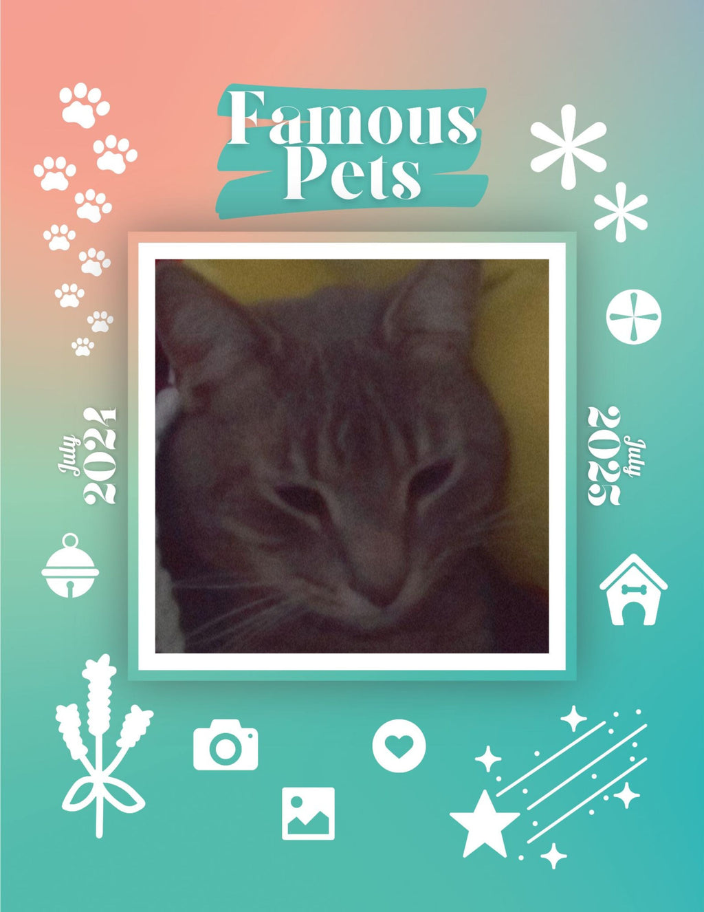 Famous Pets: July 2024-July 2025 Wall Calendar (Pre-Order)