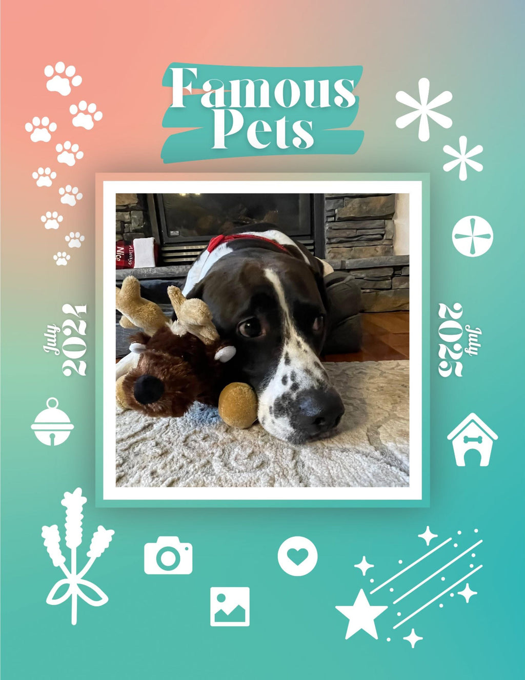 Famous Pets: July 2024-July 2025 Wall Calendar (Pre-Order)