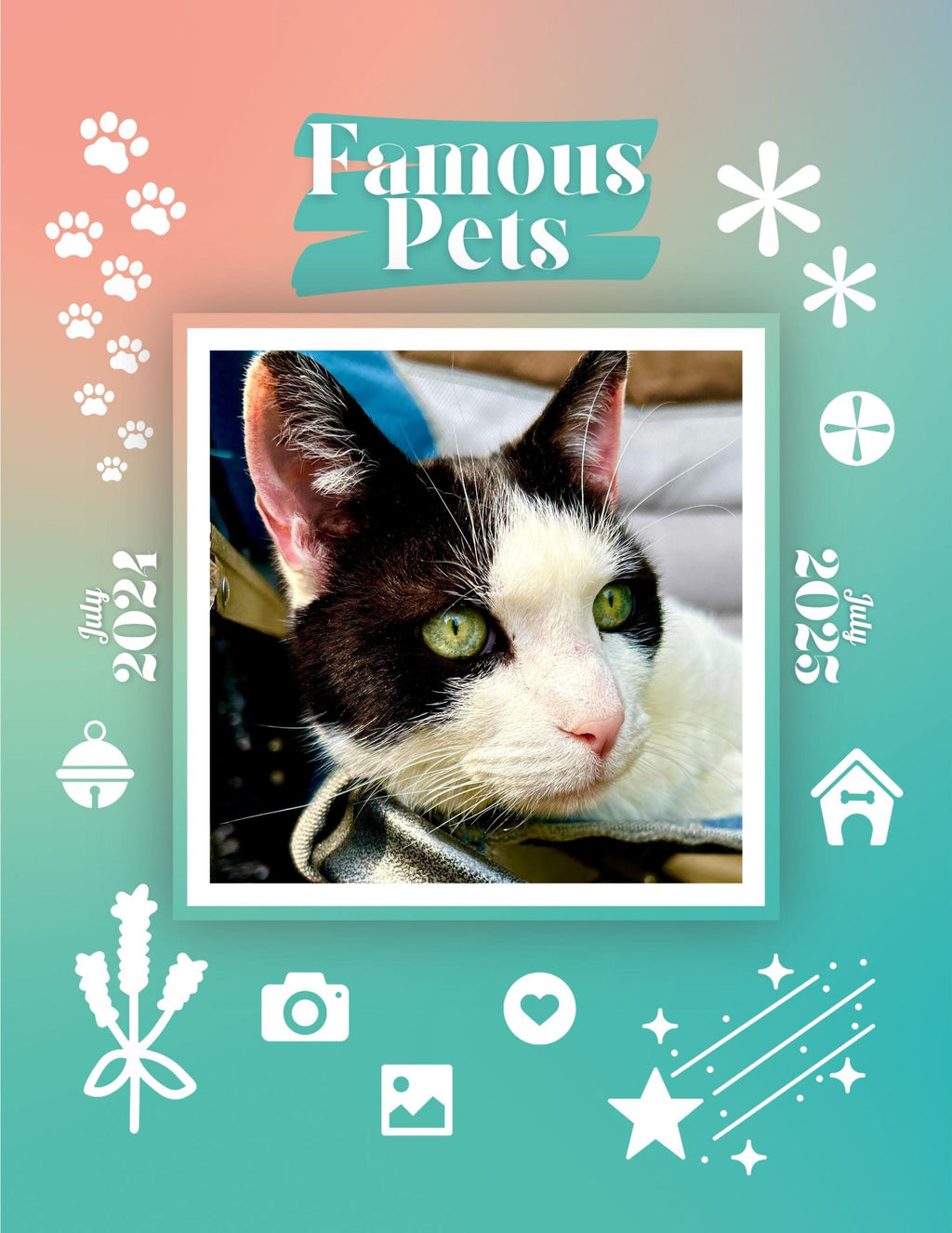 Famous Pets: July 2024-July 2025 Wall Calendar (Pre-Order)