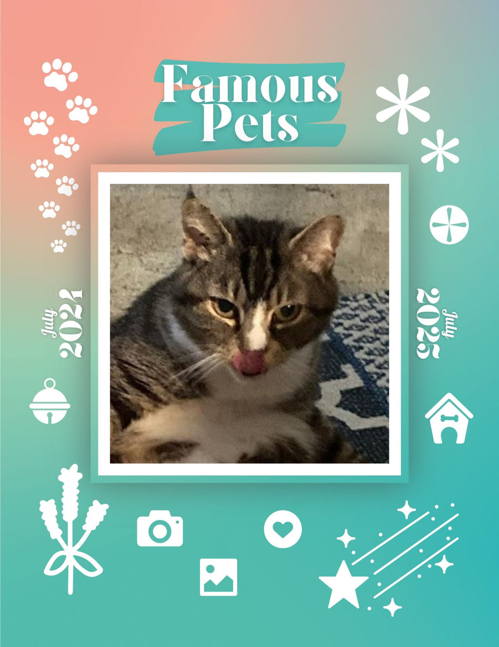 Famous Pets: July 2024-July 2025 Wall Calendar (Pre-Order)
