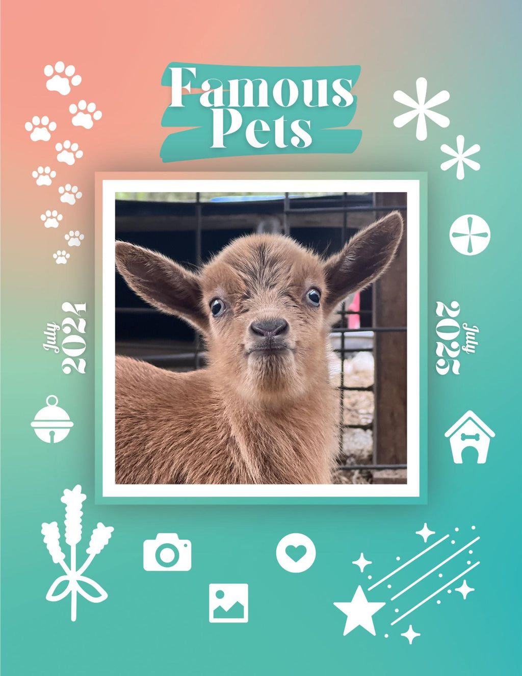 Famous Pets: July 2024-July 2025 Wall Calendar (Pre-Order)