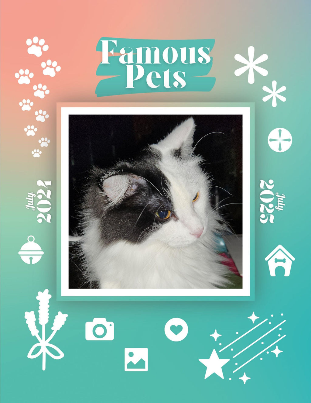 Famous Pets: July 2024-July 2025 Wall Calendar (Pre-Order)