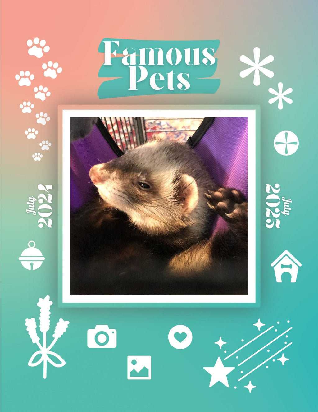 Famous Pets: July 2024-July 2025 Wall Calendar (Pre-Order)
