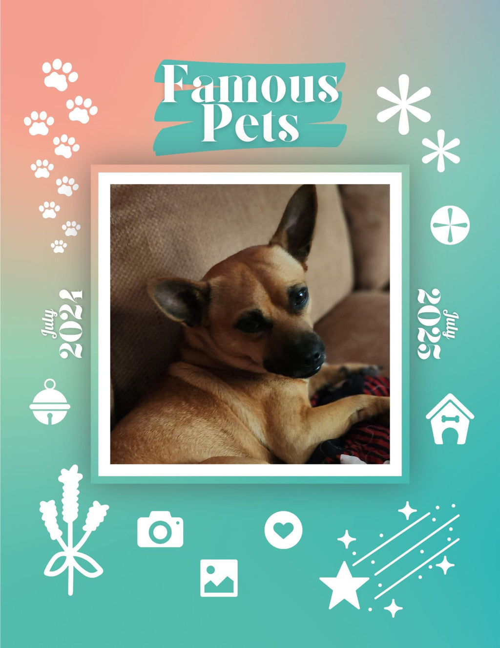 Famous Pets: July 2024-July 2025 Wall Calendar (Pre-Order)