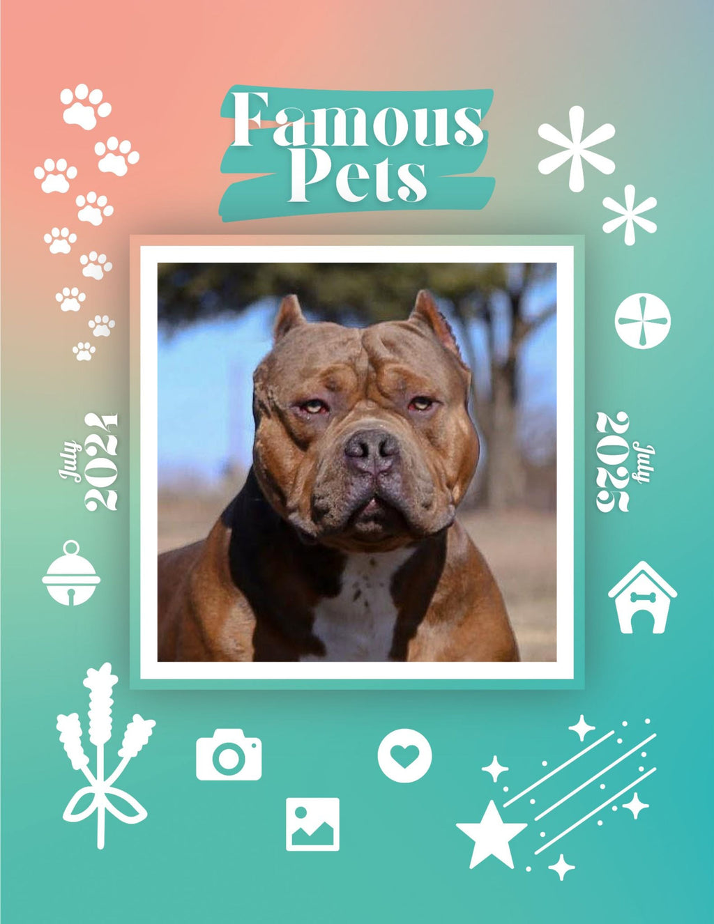Famous Pets: July 2024-July 2025 Wall Calendar (Pre-Order)