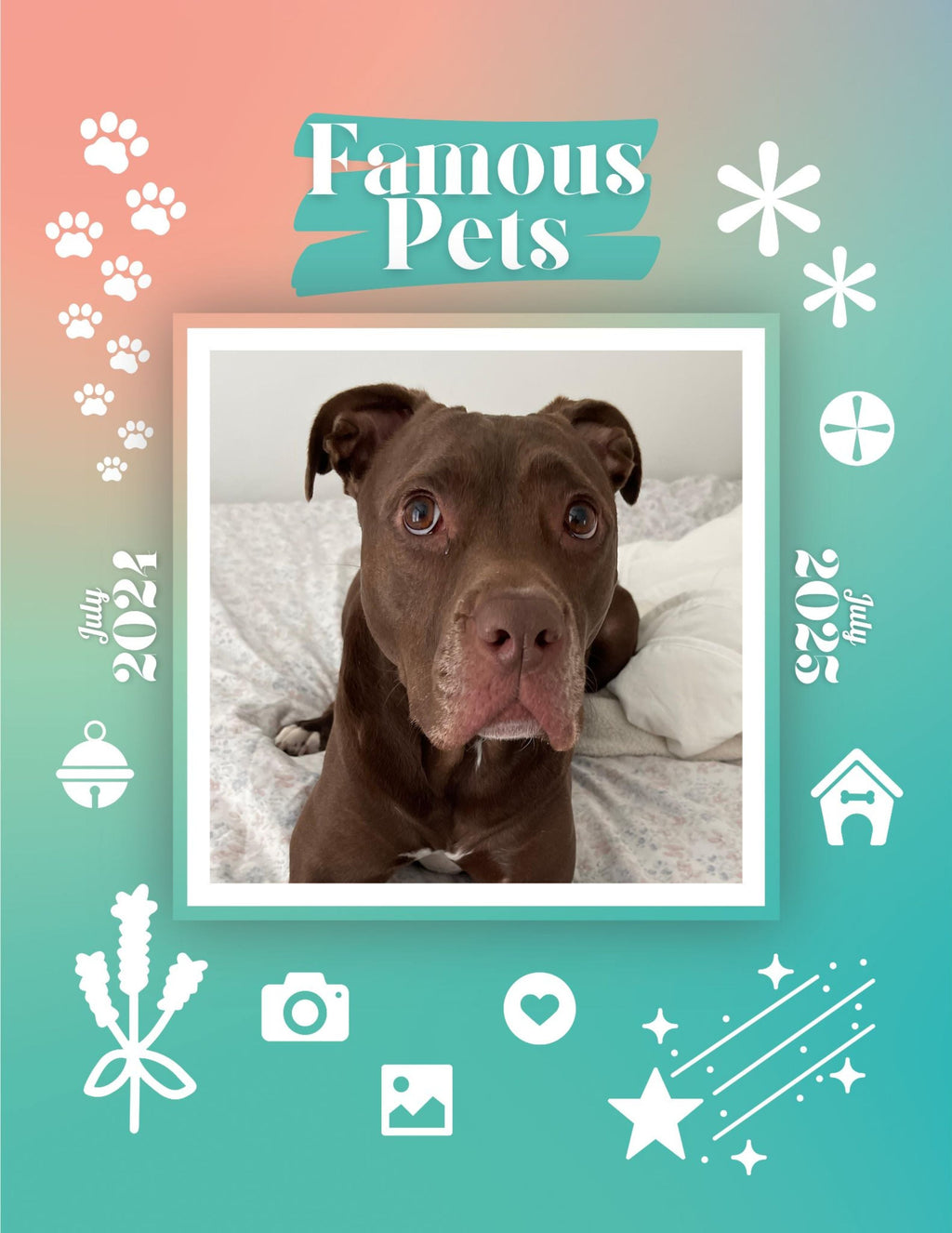 Famous Pets: July 2024-July 2025 Wall Calendar (Pre-Order)
