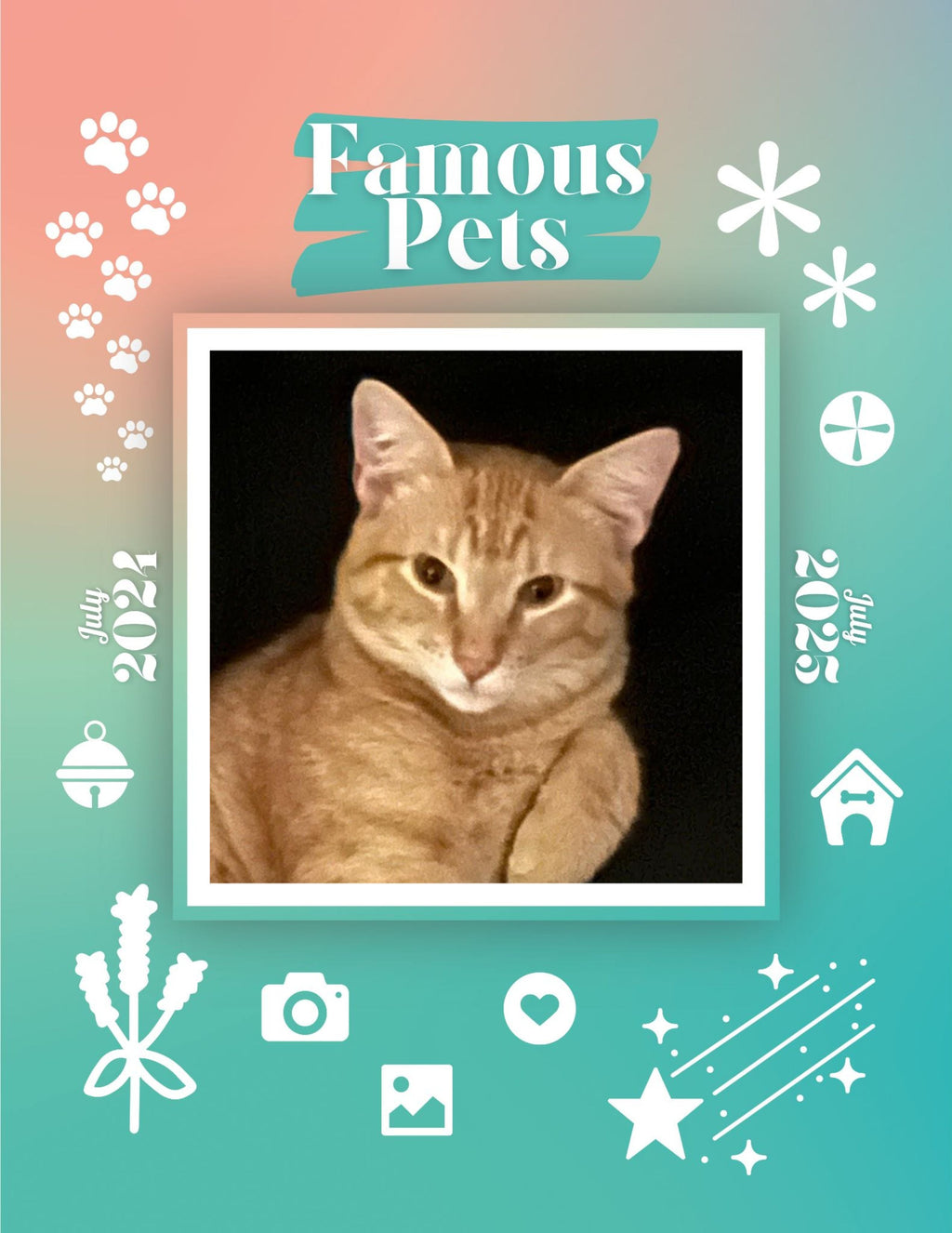 Famous Pets: July 2024-July 2025 Wall Calendar (Pre-Order)