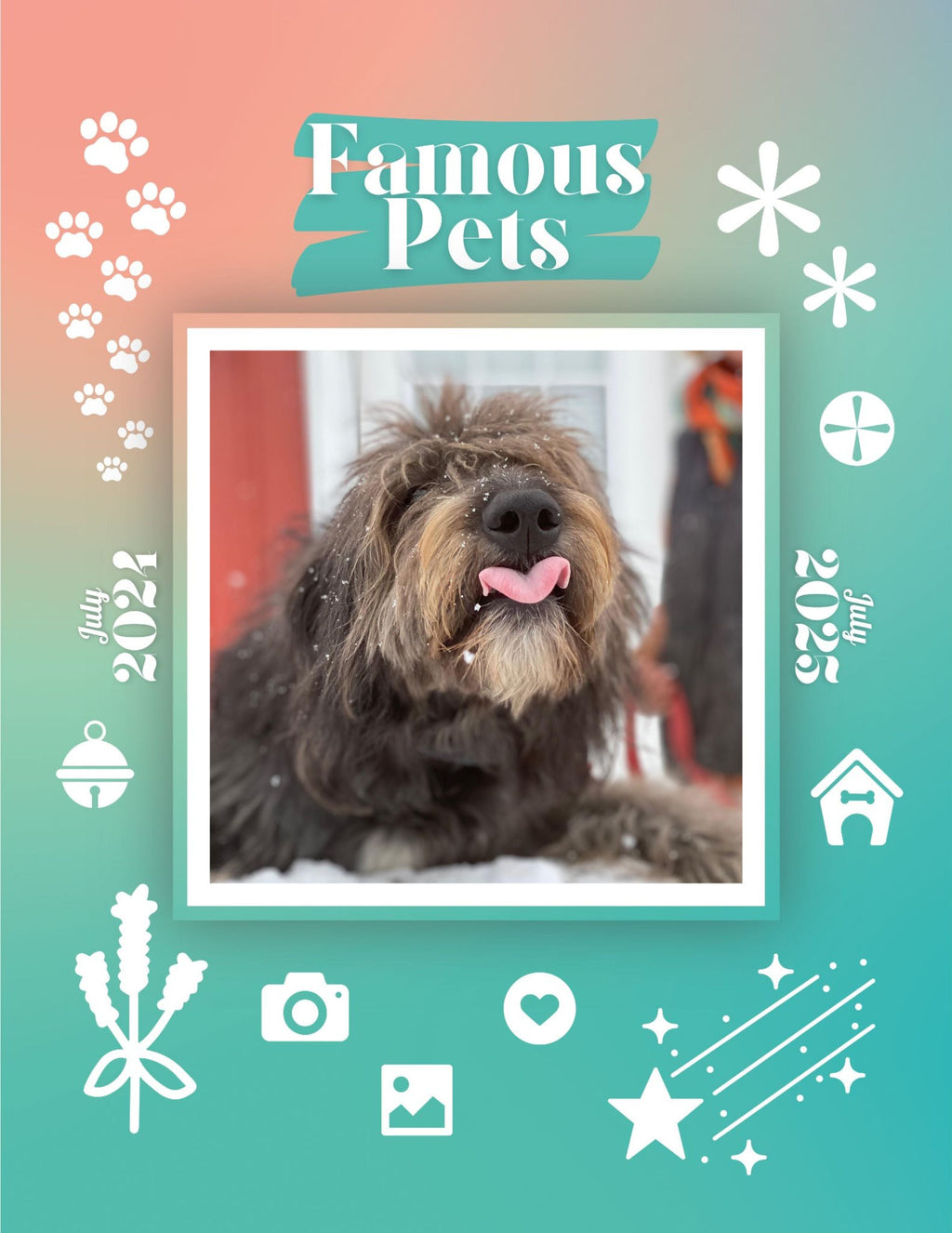 Famous Pets: July 2024-July 2025 Wall Calendar (Pre-Order)