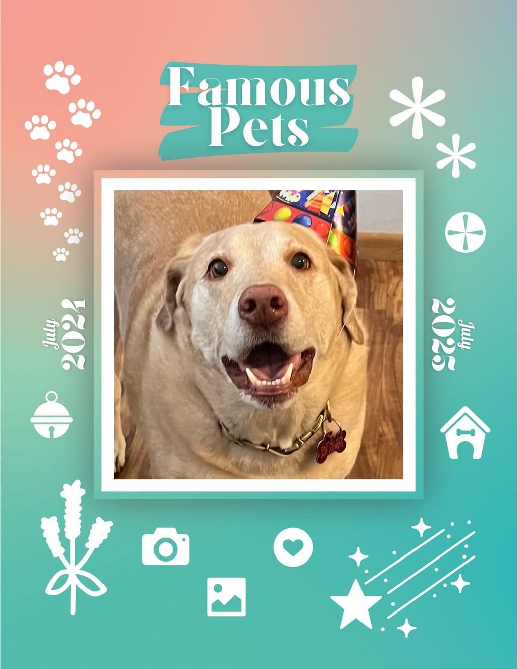 Famous Pets: July 2024-July 2025 Wall Calendar (Pre-Order)