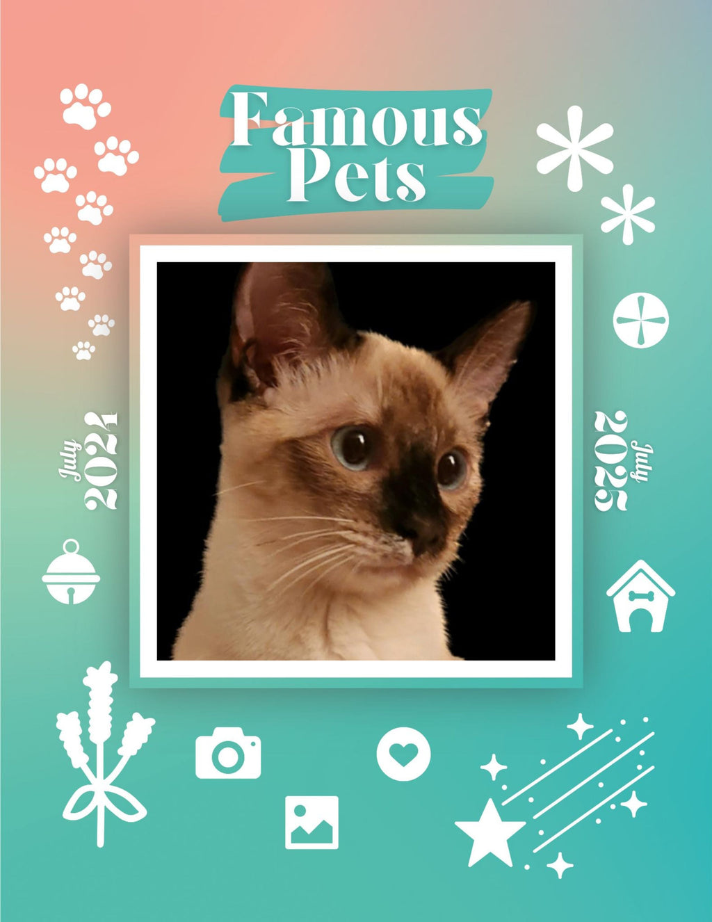 Famous Pets: July 2024-July 2025 Wall Calendar (Pre-Order)