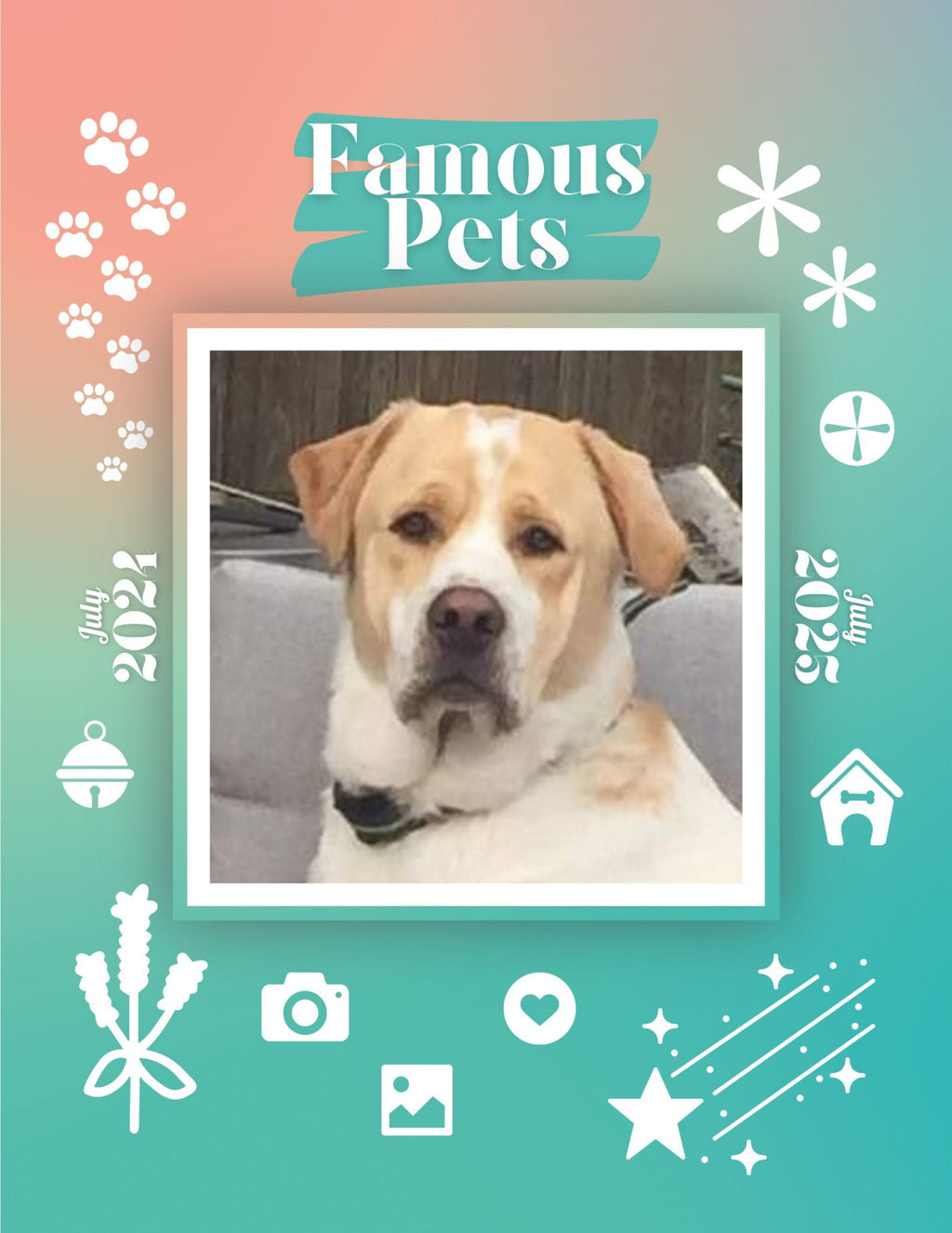 Famous Pets: July 2024-July 2025 Wall Calendar (Pre-Order)