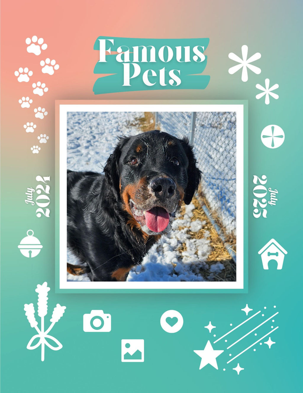 Famous Pets: July 2024-July 2025 Wall Calendar (Pre-Order)