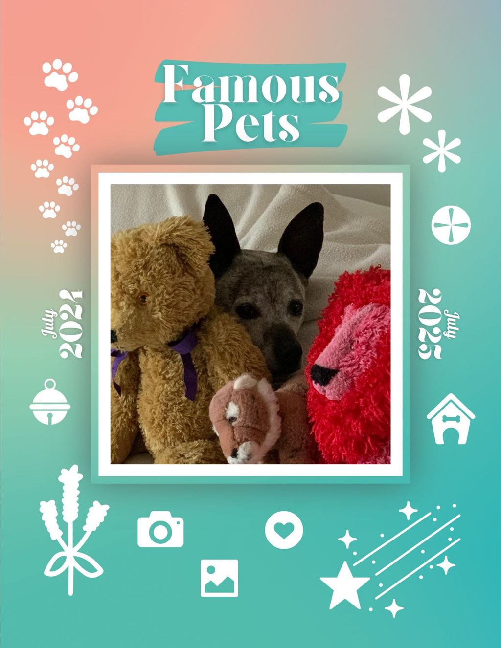 Famous Pets: July 2024-July 2025 Wall Calendar (Pre-Order)