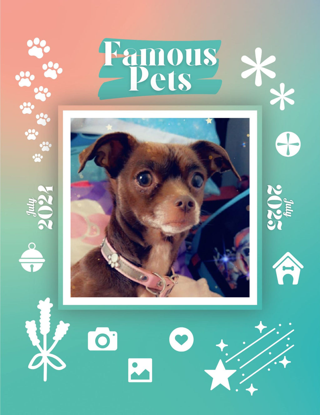 Famous Pets: July 2024-July 2025 Wall Calendar (Pre-Order)
