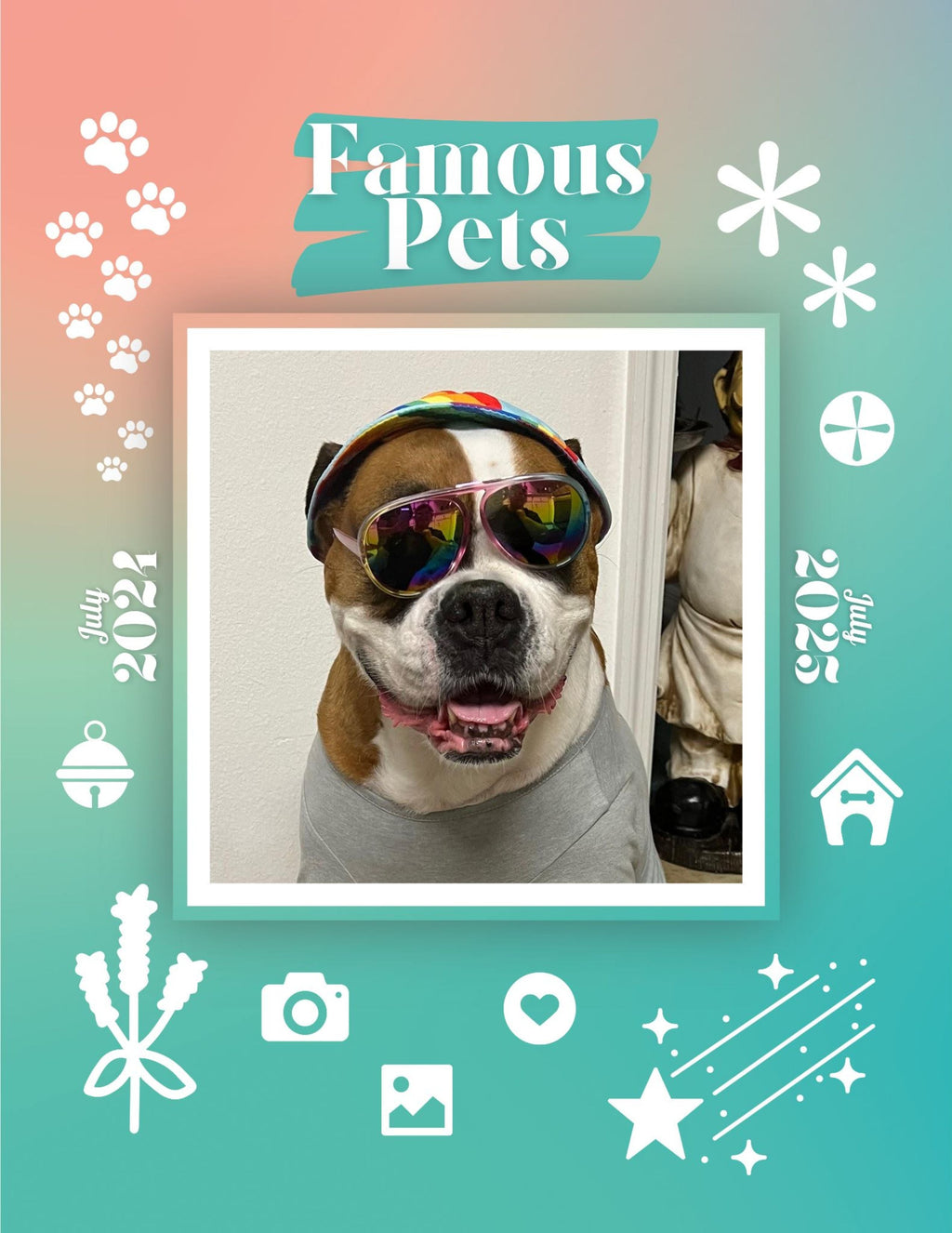 Famous Pets: July 2024-July 2025 Wall Calendar (Pre-Order)