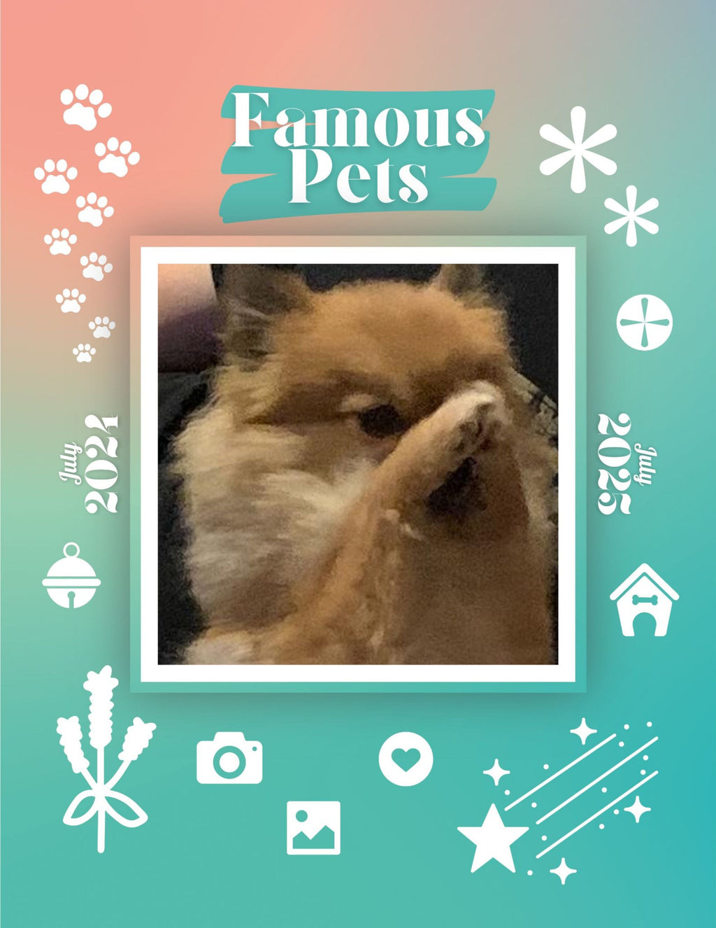 Famous Pets: July 2024-July 2025 Wall Calendar (Pre-Order)
