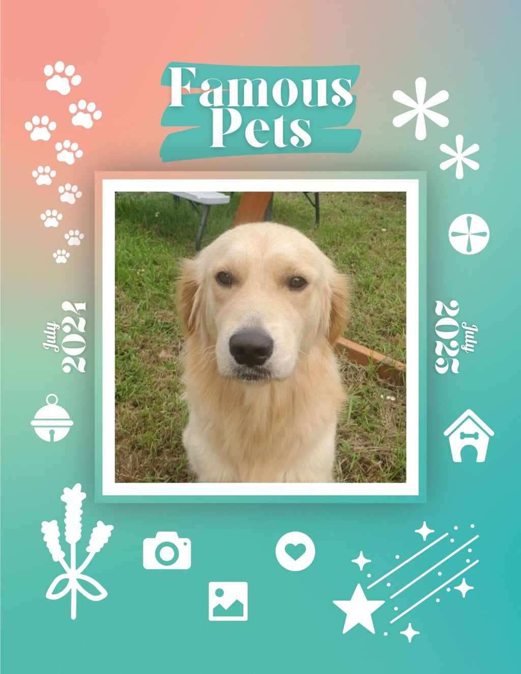 Famous Pets: July 2024-July 2025 Wall Calendar (Pre-Order)