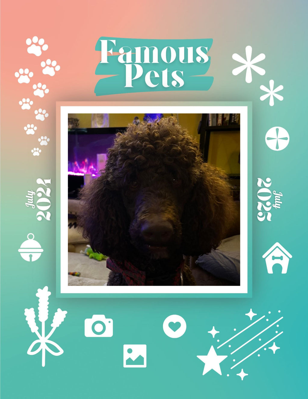 Famous Pets: July 2024-July 2025 Wall Calendar (Pre-Order)