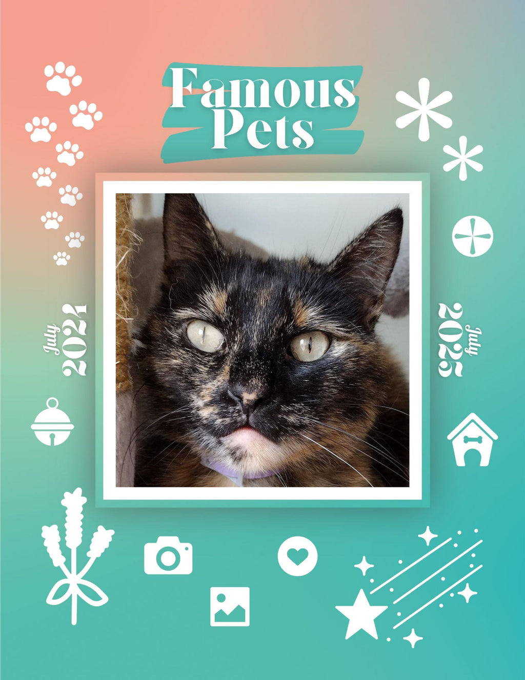 Famous Pets: July 2024-July 2025 Wall Calendar (Pre-Order)